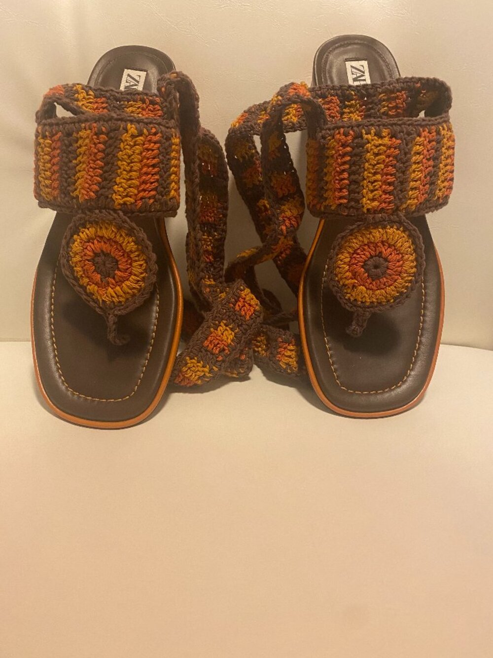 Zara Crochet Sandal Size 40 Pre-owned